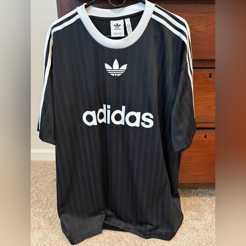 Adidas Black Striped T-Shirt